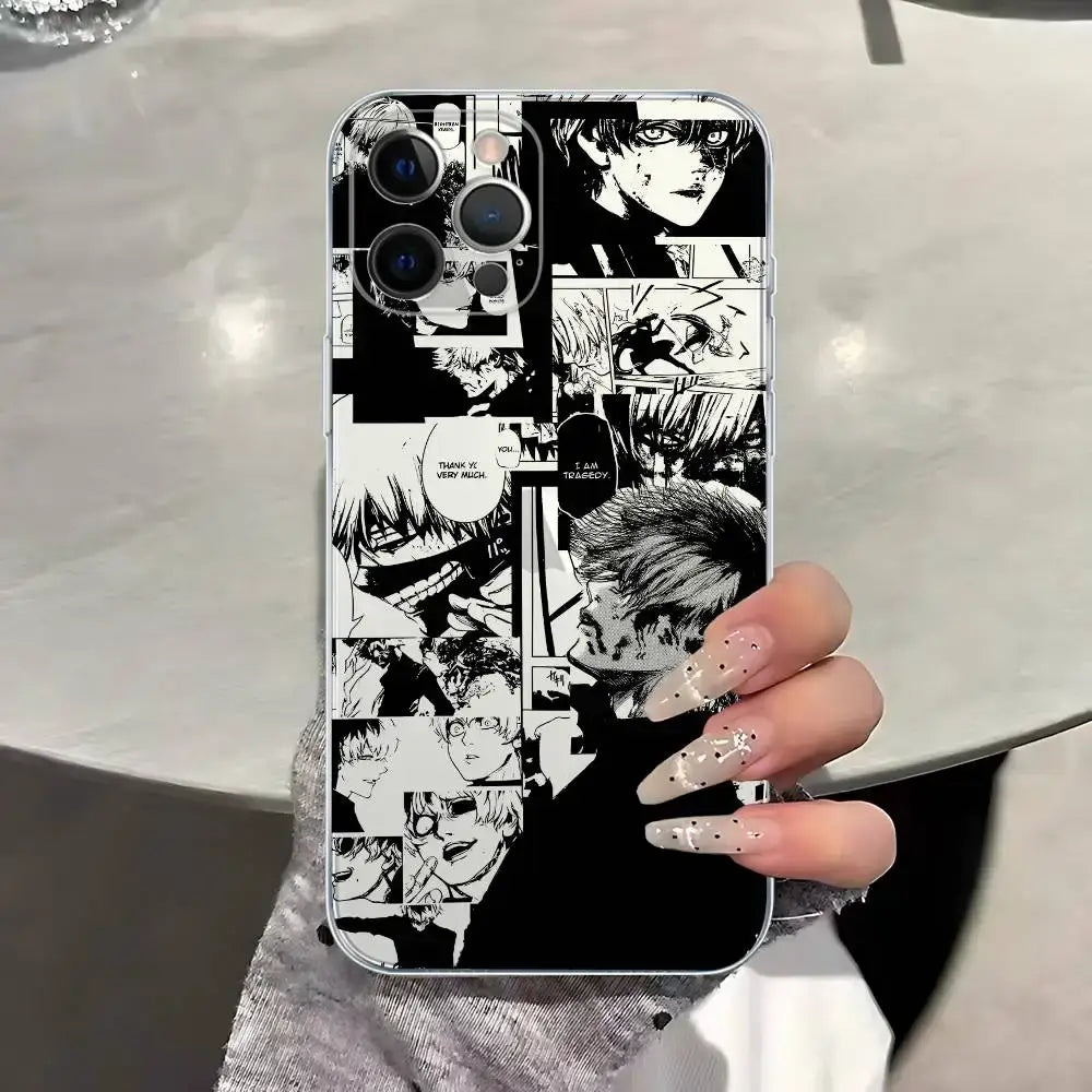 Tokyo Ghoul Kaneki Ken iPhone Case – Transparent Shockproof Cover