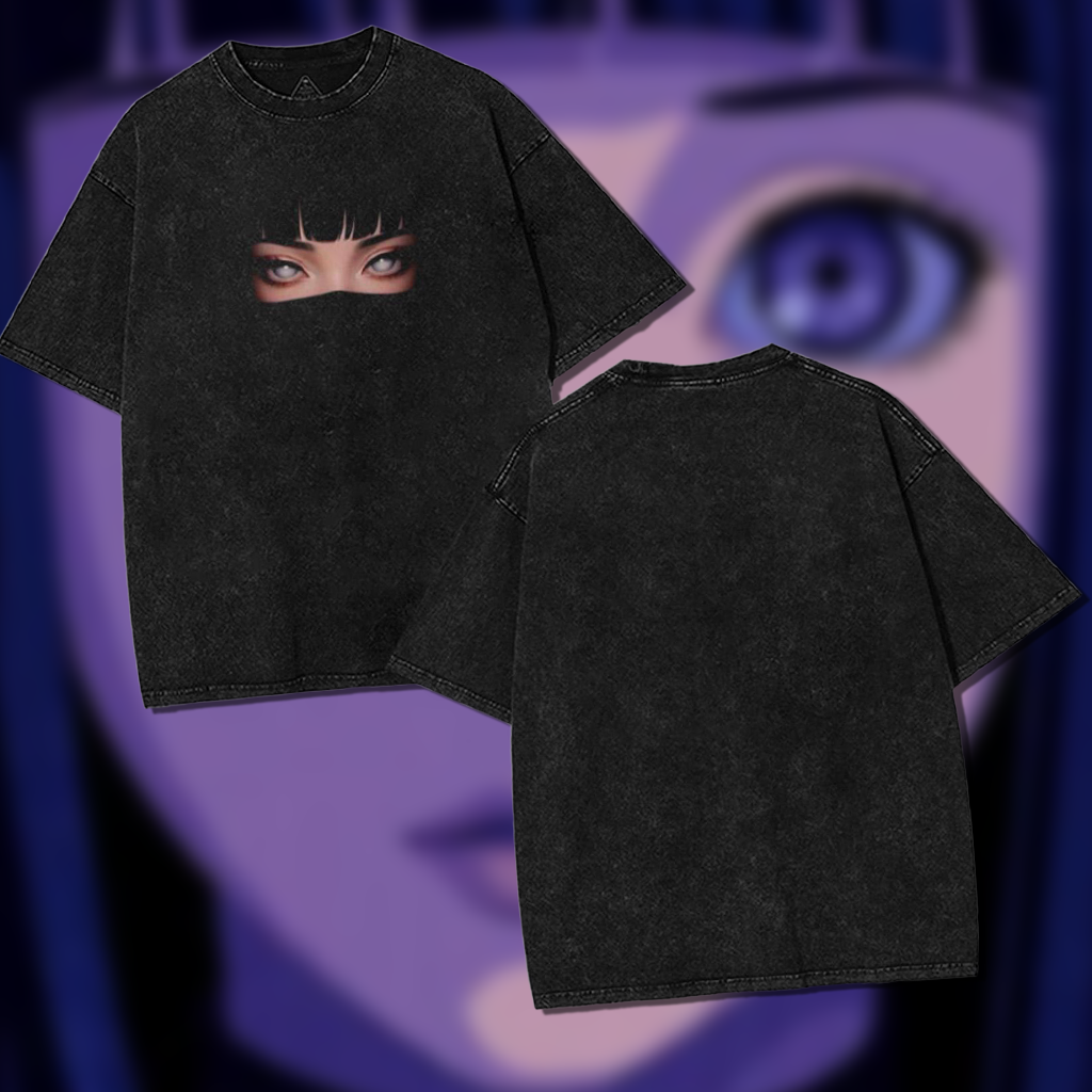 Simplistic Hinata Byakugan Naruto Shippuden Washed T-Shirt